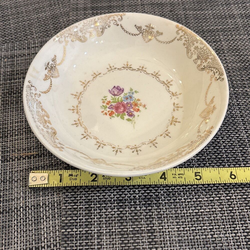 6 Pc Dish Setting Golden Beauty Set By Stetson With 22k Gold Trim Vintage. READ - Picture 6 of 16